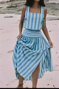 Blue Striped 2 Piece
